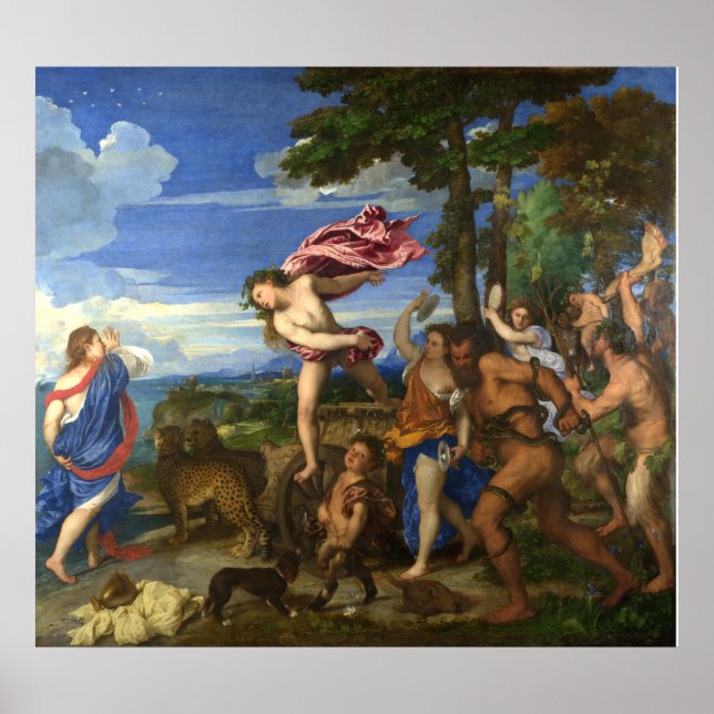Titian Bacchus and Ariadne Poster (Front)