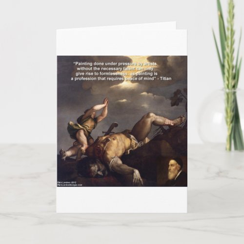 Titian Quote  DavidGoliath Painting Gifts Card