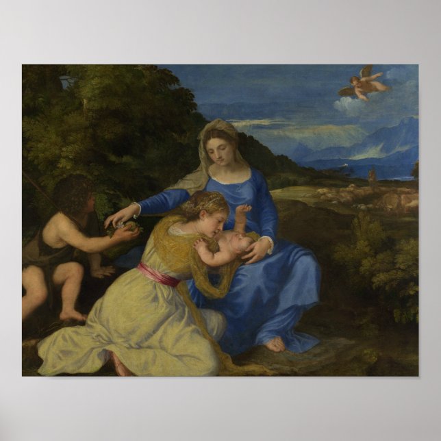 Titian - The Virgin and Child with the Infant Poster (Front)