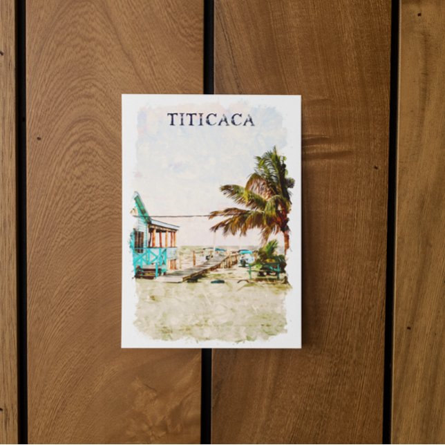 Titicaca Lake Beach Scenery South America Postcard (titicaca lake beach postcard)