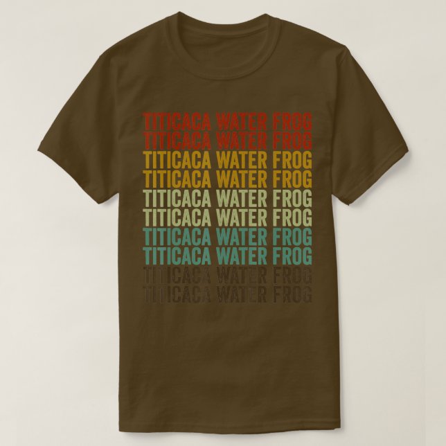 Titicaca Water Frog Amphibian Retro   1  T-Shirt (Design Front)