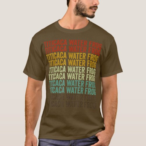 Titicaca Water Frog Amphibian Retro   1  T_Shirt