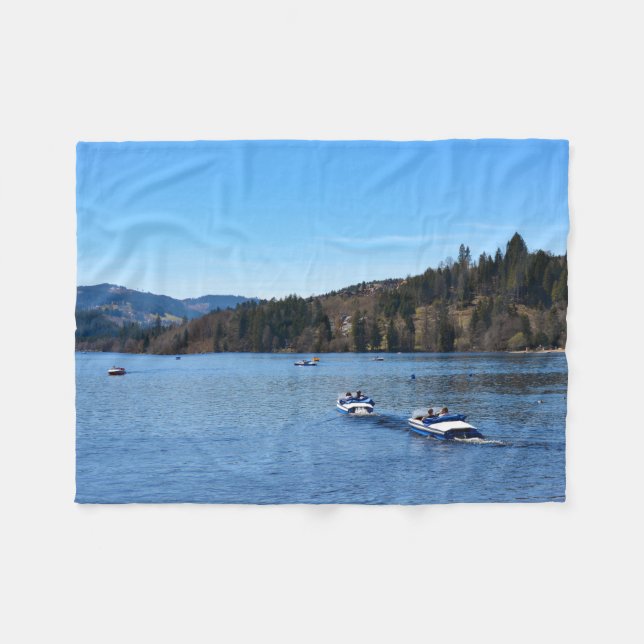 Titisee lake in the Black Forest     Fleece Blanket (Front (Horizontal))