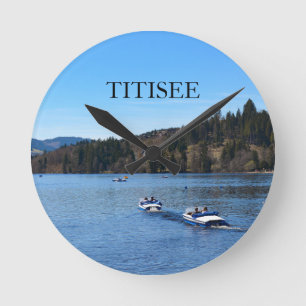 Titisee lake in the Black Forest Round Clock
