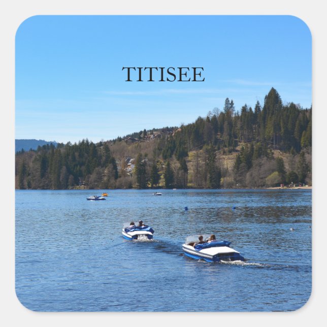 Titisee lake in the Black Forest      Square Sticker (Front)