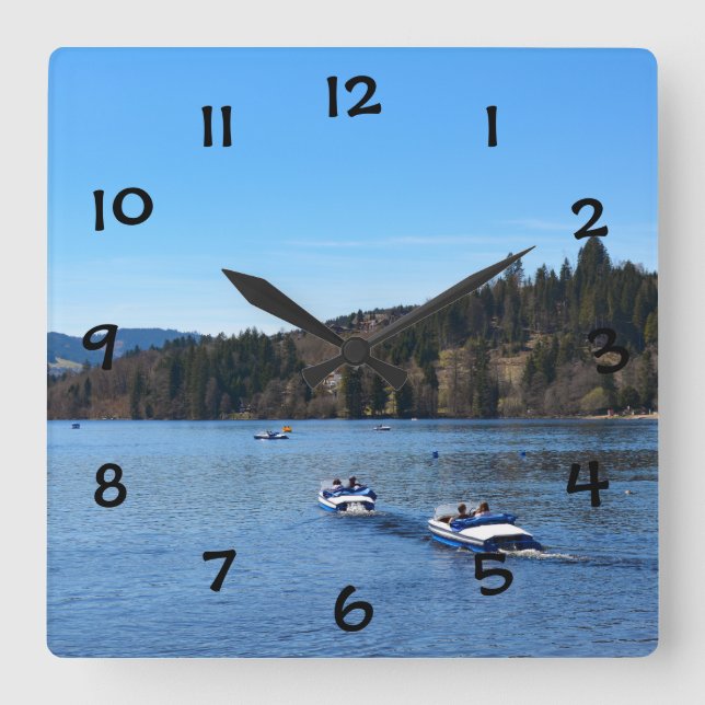 Titisee lake in the Black Forest Square Wall Clock (Front)