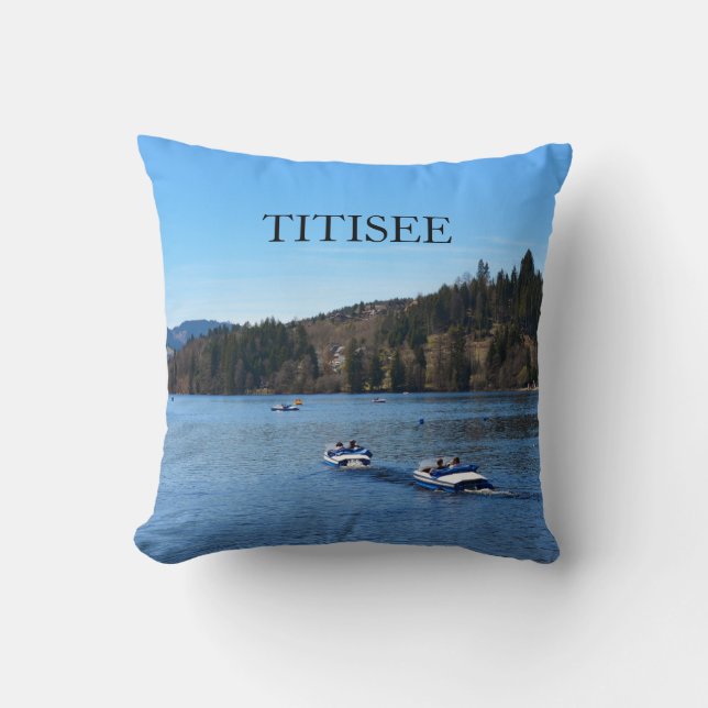 Titisee lake in the Black Forest     Throw Pillow (Front)