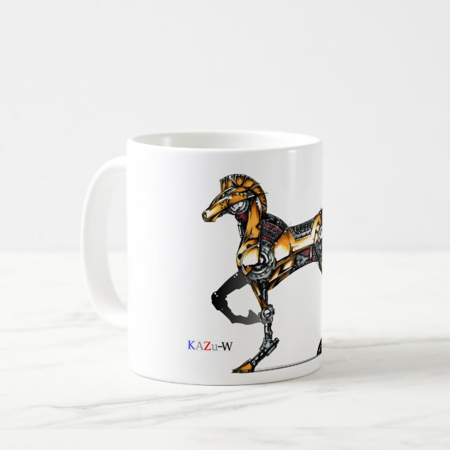 Title 00000 "Machine Horse" Coffee Mug (Front Left)