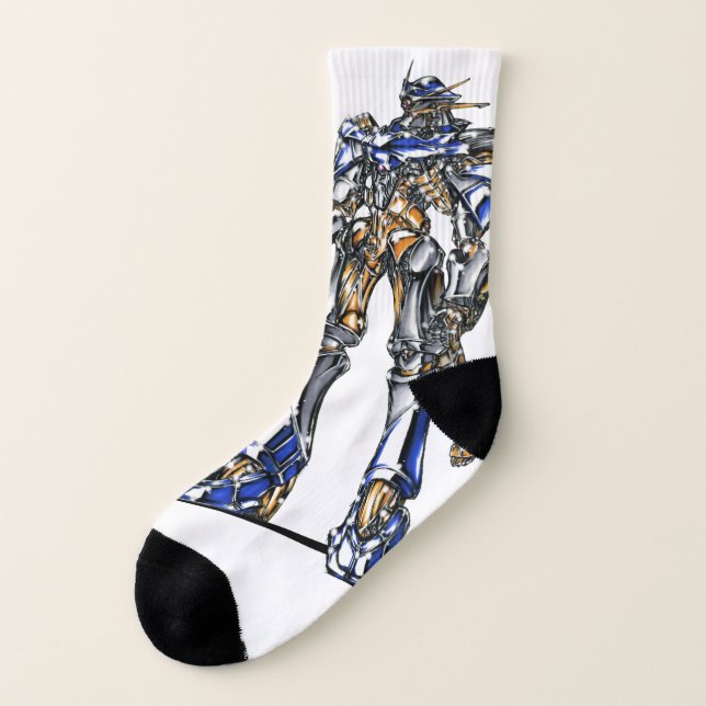 Title 00009 "Robot of Organic Details" Socks (Left Outside)