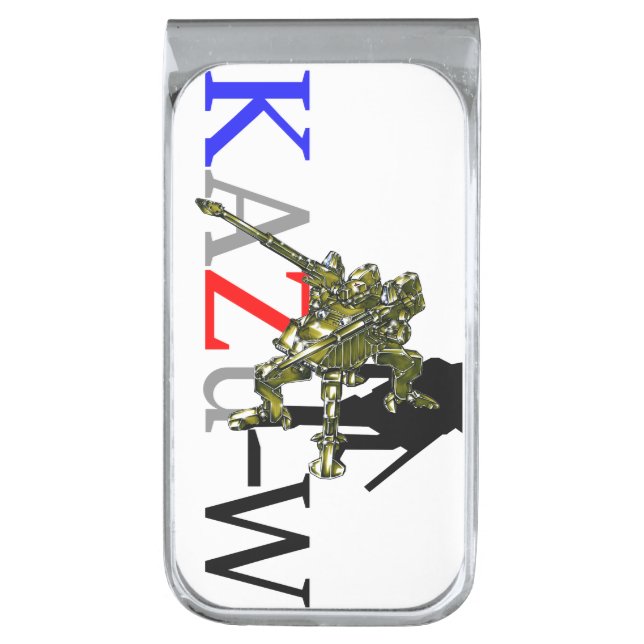 Title 00013 "Quadruped Artillery" Silver Finish Money Clip (Front Vertical)