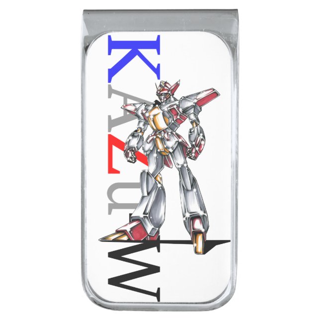 Title 00014 "The Main Character Fuselage" Silver Finish Money Clip (Front Vertical)