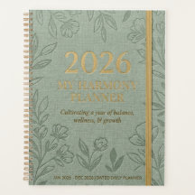 Title: 2026 My Harmony Daily Planner | Sage Floral