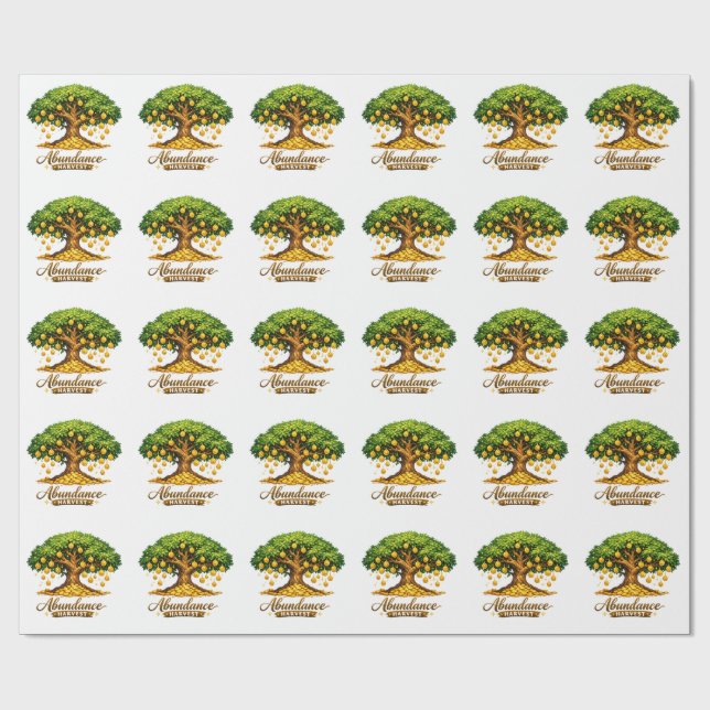 Title  Abundance Money Tree Wrapping Paper Roll (Flat)