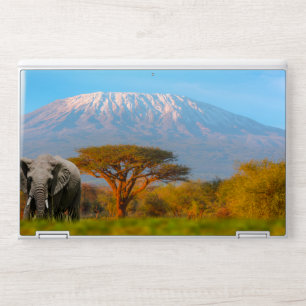 Title African Elephant with Mount Kilimanjaro – Ma HP Laptop Skin
