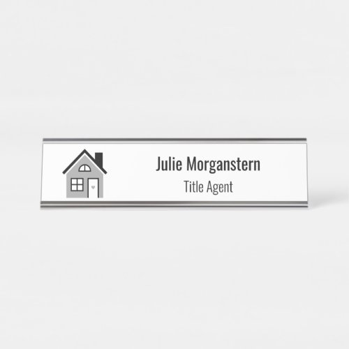 Title Agent Desk Name Plate