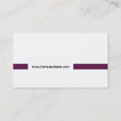 Title Bar (Palatinate Purple) Business Card (Back)