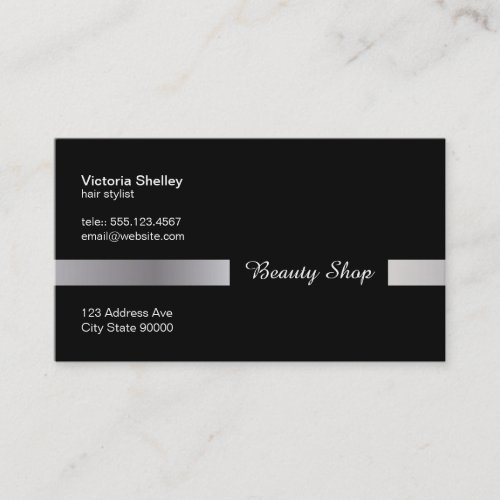 Title Bar Sterling Silver Business Card