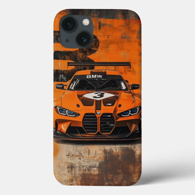 Title: BMW M4 GT3: Orange Racing Beast Art Case (Back)