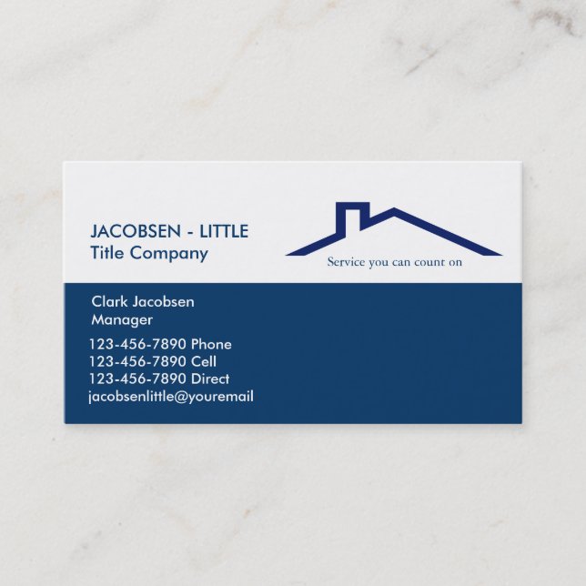 Title Company Business Cards (Front)