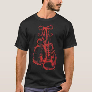 Title: Coquette Red Boxing Gloves With Bow T-Shirt