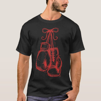 Title: Coquette Red Boxing Gloves With Bow T-Shirt