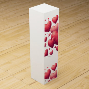 Title: Crimson Hearts & Red Romance Wine Box