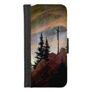 【Title】 Cross in the Mountains, Friedrich iPhone 8/7 Wallet Case