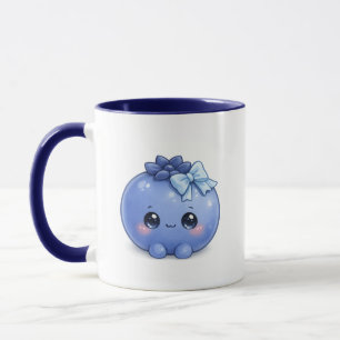 Title: Cute Kawaii Blueberry Coffee Mug