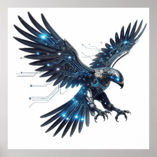 Title: Cybernetic Eagle Poster