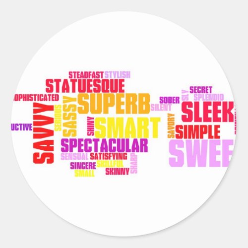 titleDescribe yourself With Adjectives _ S Classic Round Sticker