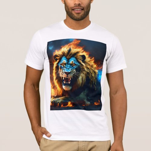 Title Dreamy Whimsical Lion Watercolor T_Shirt