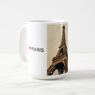 Title: Elegant Eiffel Tower Silhouette Coffee Mug