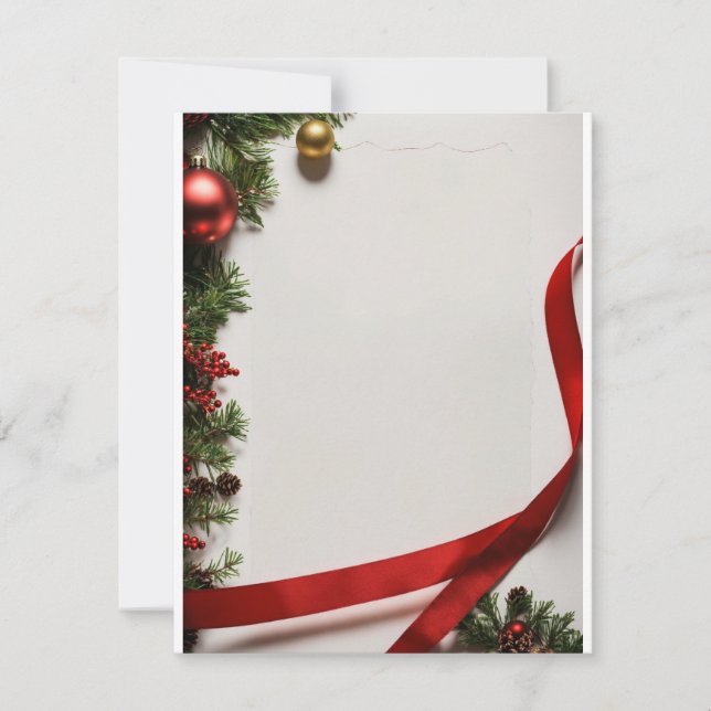 Title: "Festive Wishes Unleashed: Personalized Chr Holiday Card (Front)