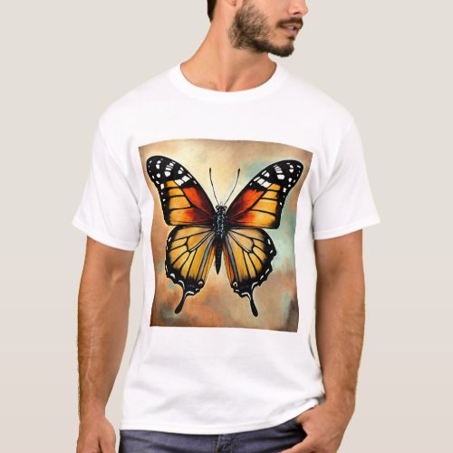 Title Fluttering Elegance Butterfly T_Shirt Des T_Shirt