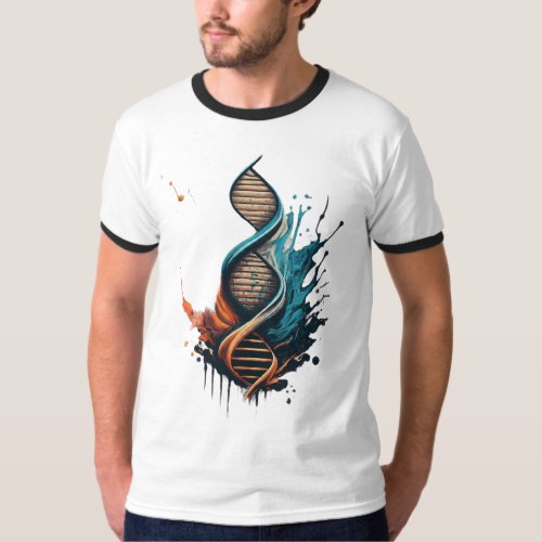 Title Genetic Essence Minimalist DNA T_Shirt Des