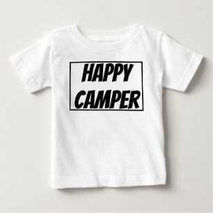 Title: Happy Camper Funny Camping Outdoor Adventur Baby T-Shirt