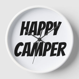 Title: Happy Camper Funny Camping Outdoor Adventur Clock