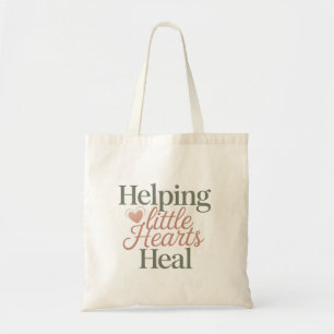 Title Helping Little Hearts Heal Counselor Life Tote Bag