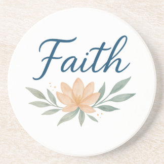 Title: Hold Faith Close — Light Always Returns Coaster