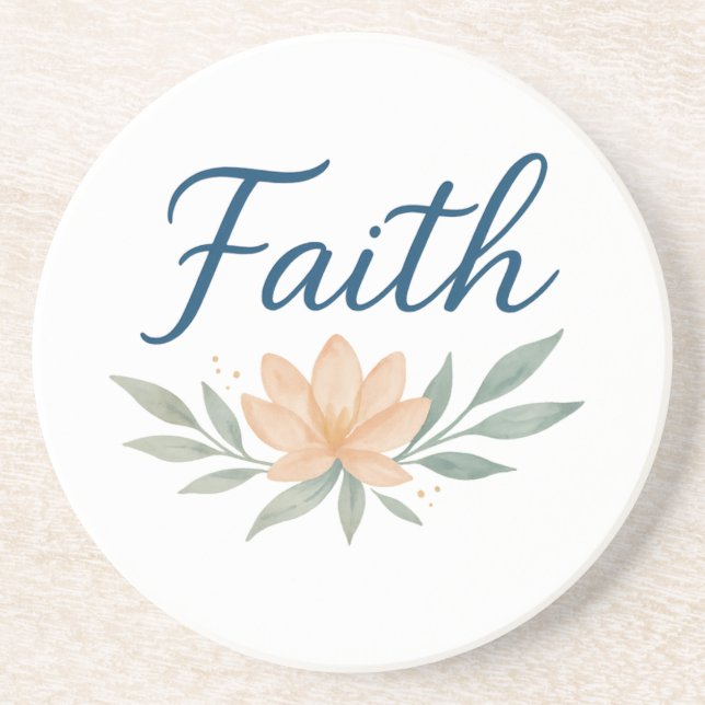 Title: Hold Faith Close — Light Always Returns Coaster (Front)