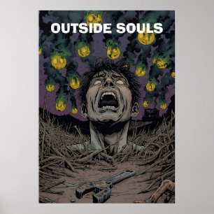 Title Horror Comic Book Style Macabre Nightmare Gr Poster