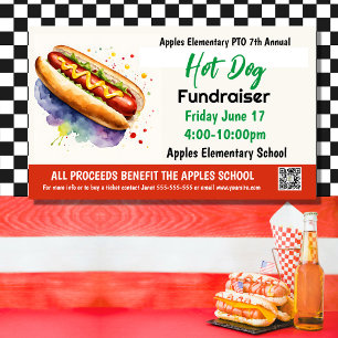 Title: Hot Dog Fundraiser Banner   PTO PTA Church 
