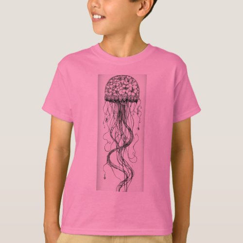 Title Luminous Depths Modern Jellyfish Apparel  T_Shirt