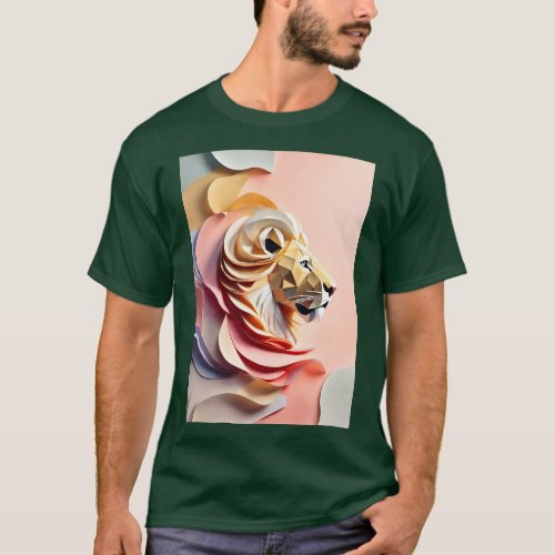 Title Majestic Fusion Geometric Lion Split Tee 