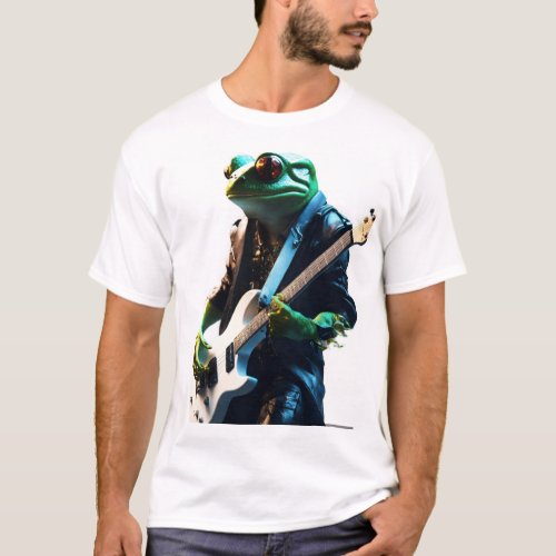 Title Melodic Amphibian Mens Singing Frog Tee T_Shirt