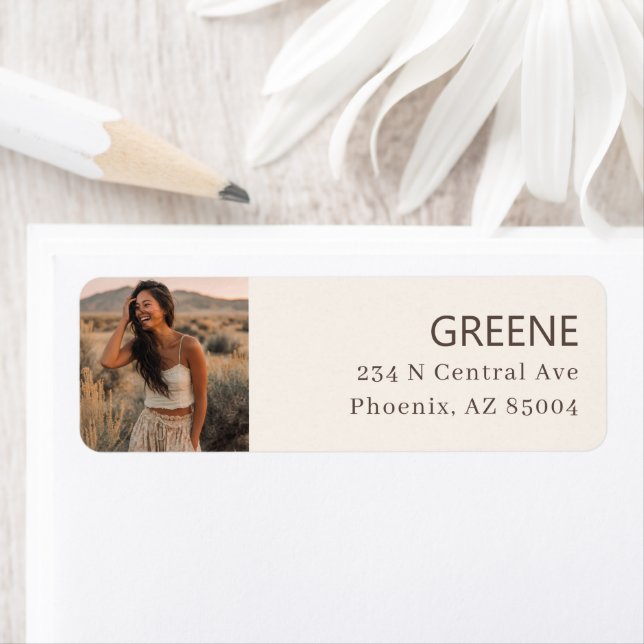 Title: Modern Boho Photo Graduation Label (Insitu)