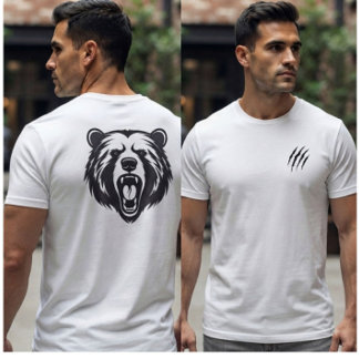 Title: Modern Grizzly Bear Claw Marks Graphic T-Sh T-Shirt