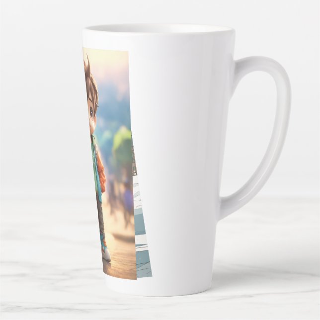 Title: "Morning Bliss Mug"  Description:  Start yo Latte Mug (Right)