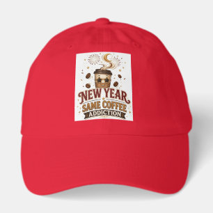 Title: New Year Same Coffee Addiction Funny Coffee Hat