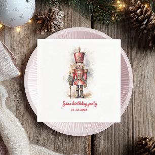 Title: Nutcracker Red Magical Birthday Party Napkins